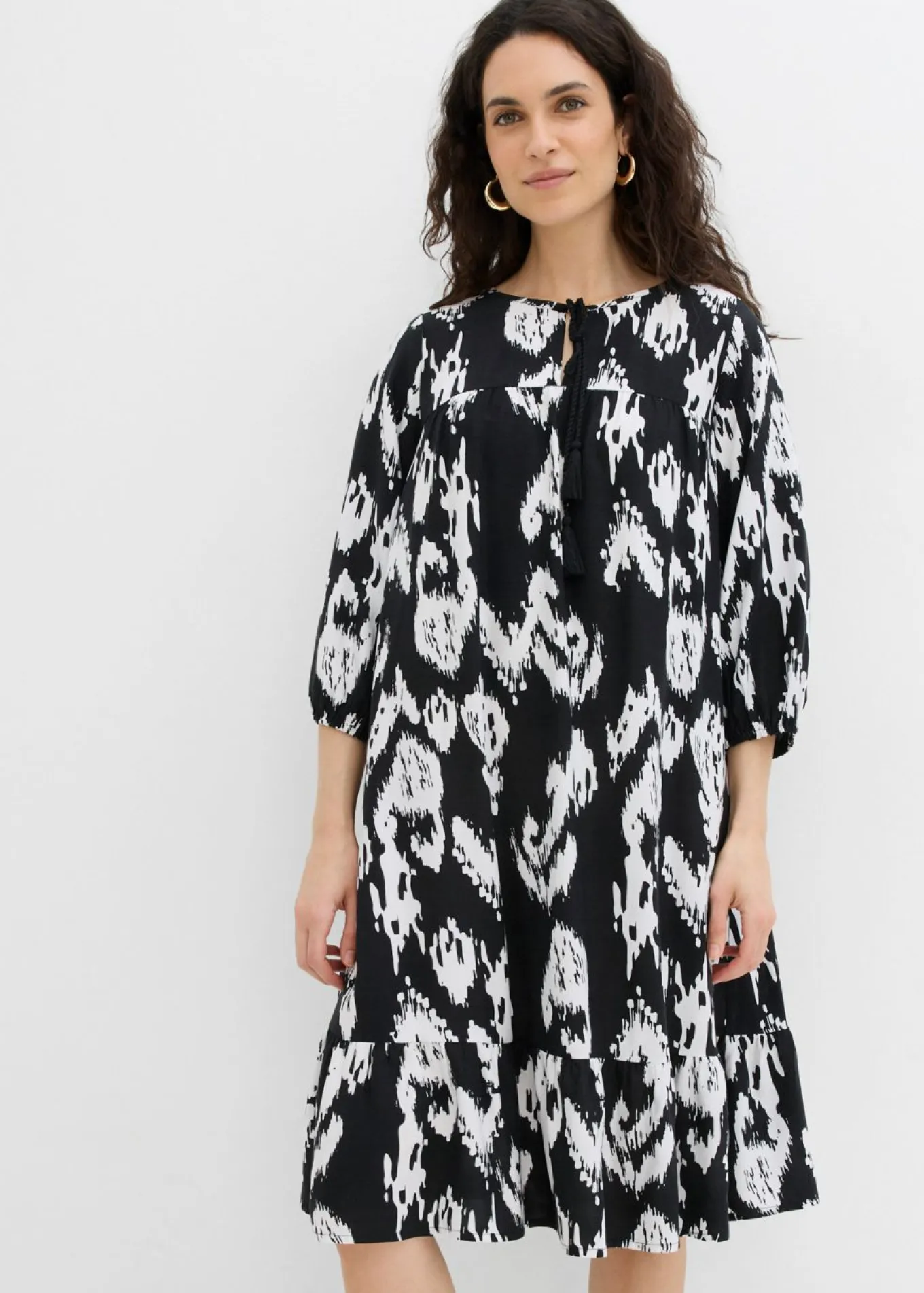 Vestido tipo túnica de viscosa pura