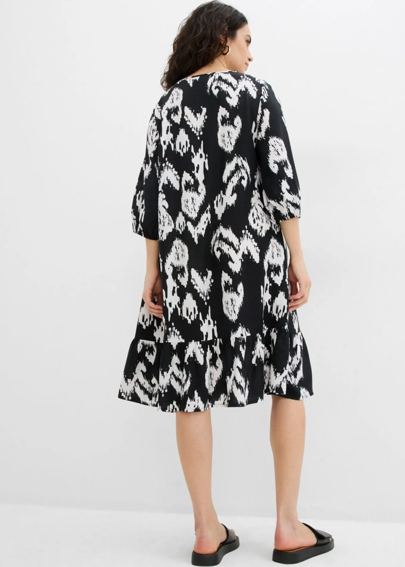Vestido tipo túnica de viscosa pura