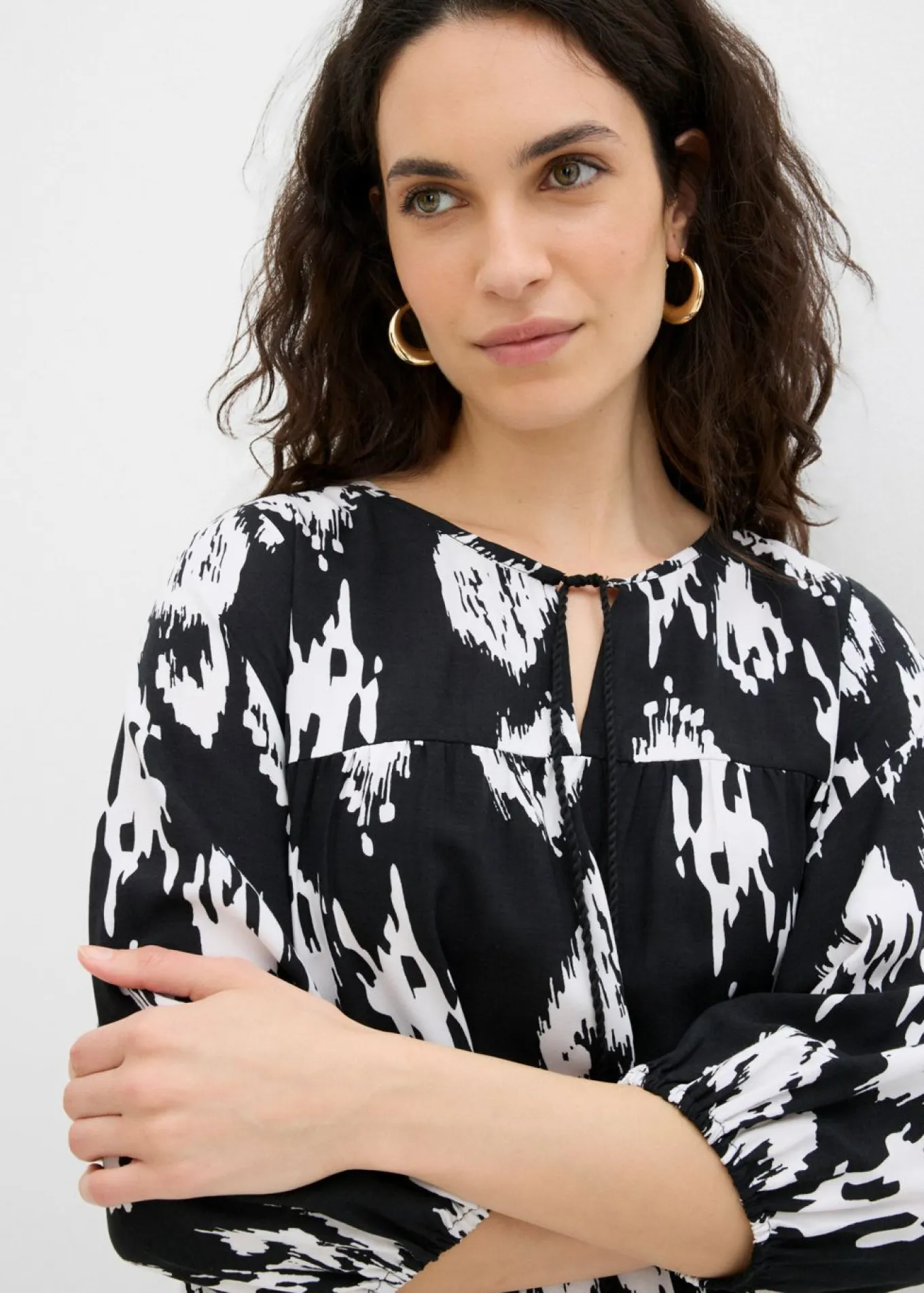Vestido tipo túnica de viscosa pura