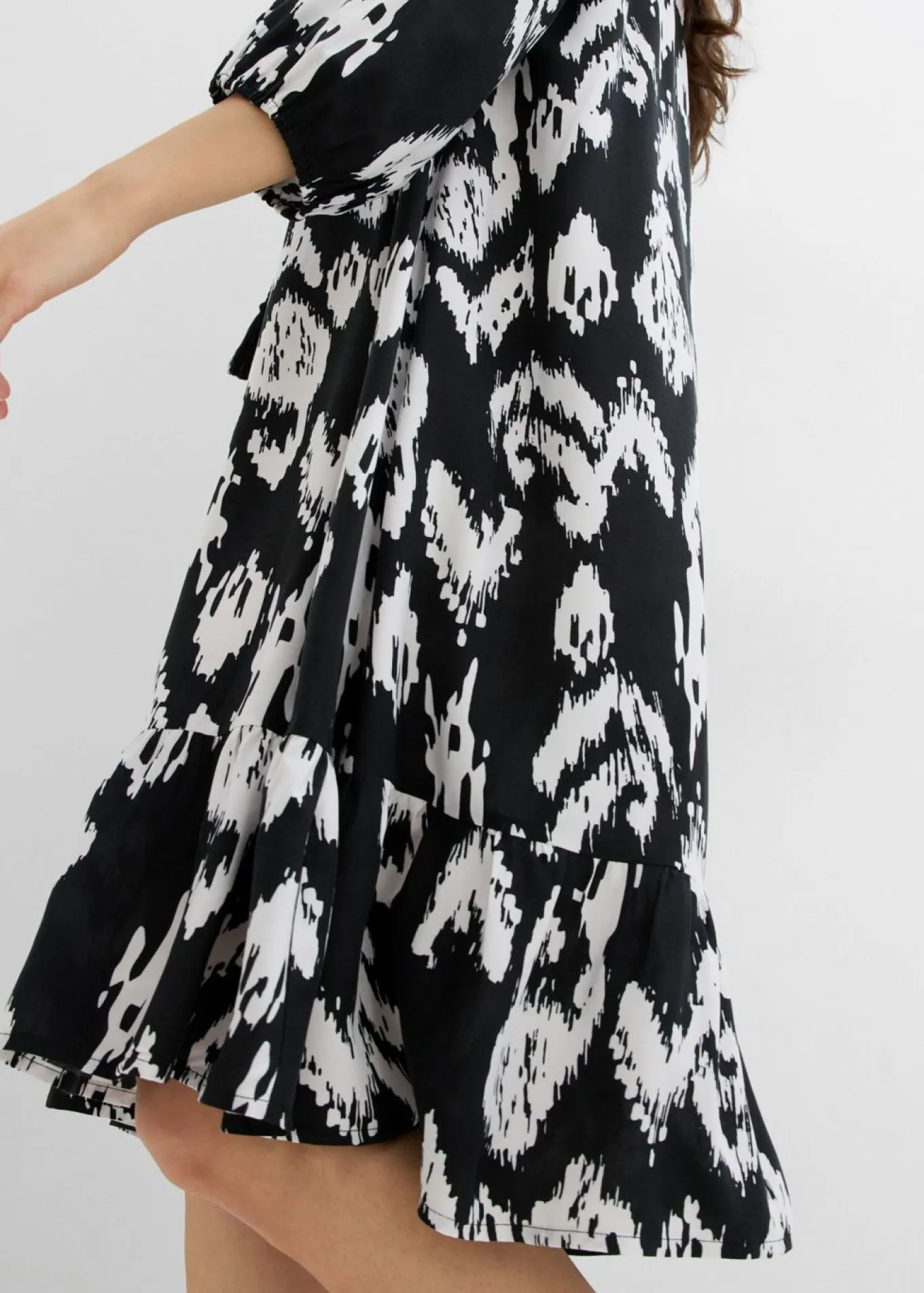 Vestido tipo túnica de viscosa pura