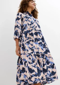 Vestido tipo túnica de viscosa fluida