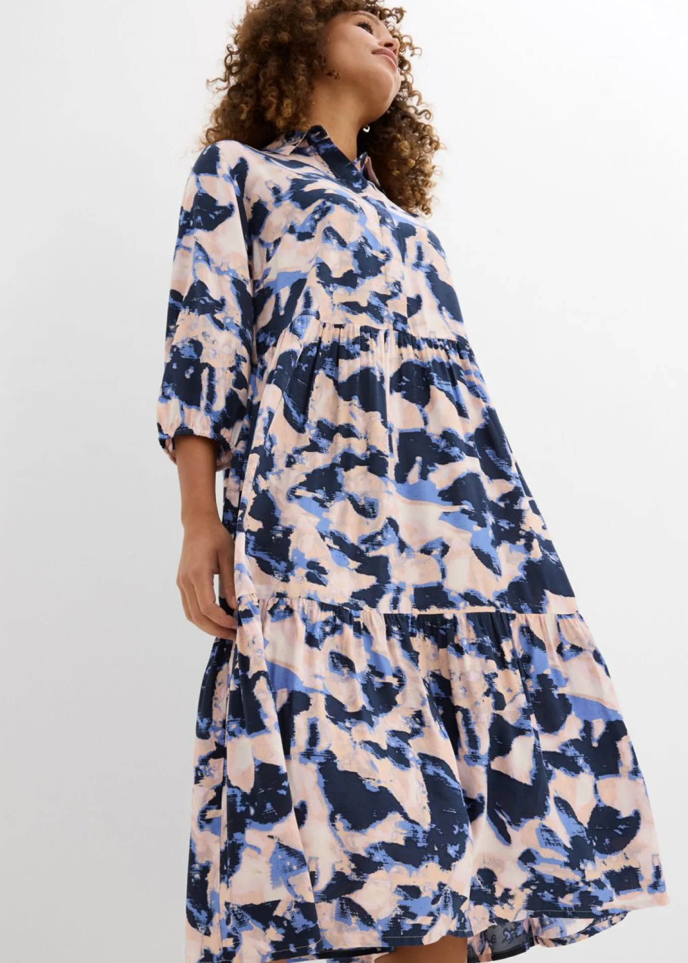 Vestido tipo túnica de viscosa fluida