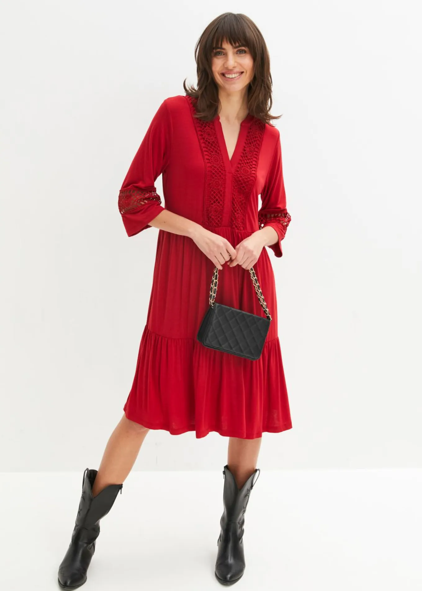 Vestido tipo túnica de viscosa suave