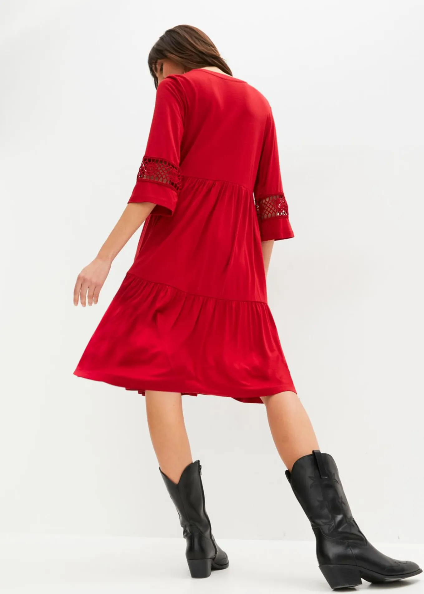 Vestido tipo túnica de viscosa suave