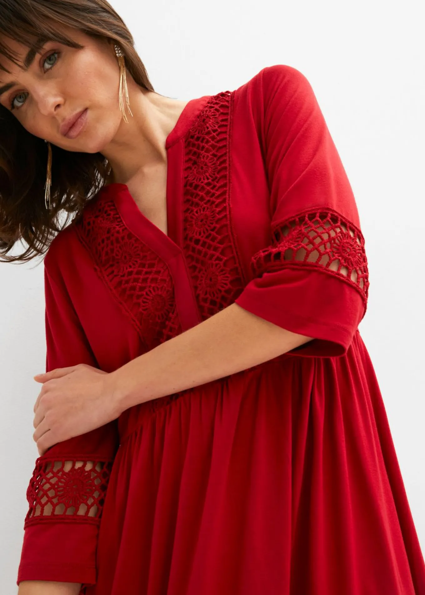 Vestido tipo túnica de viscosa suave