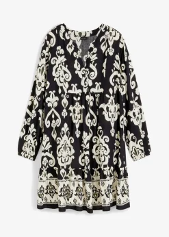 Vestido tipo túnica de viscosa fluida