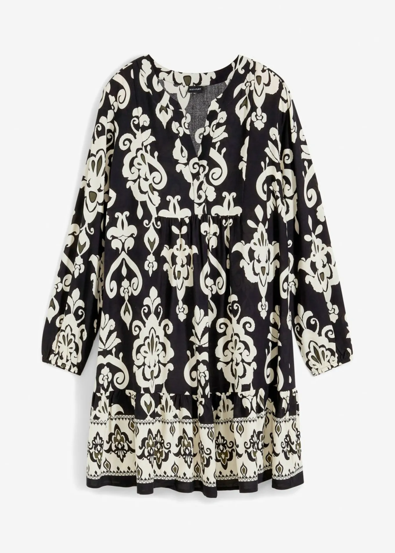 Vestido tipo túnica de viscosa fluida