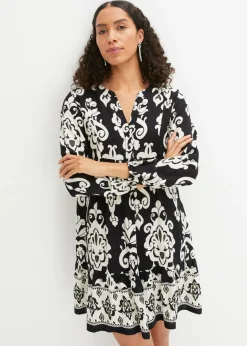 Vestido tipo túnica de viscosa fluida