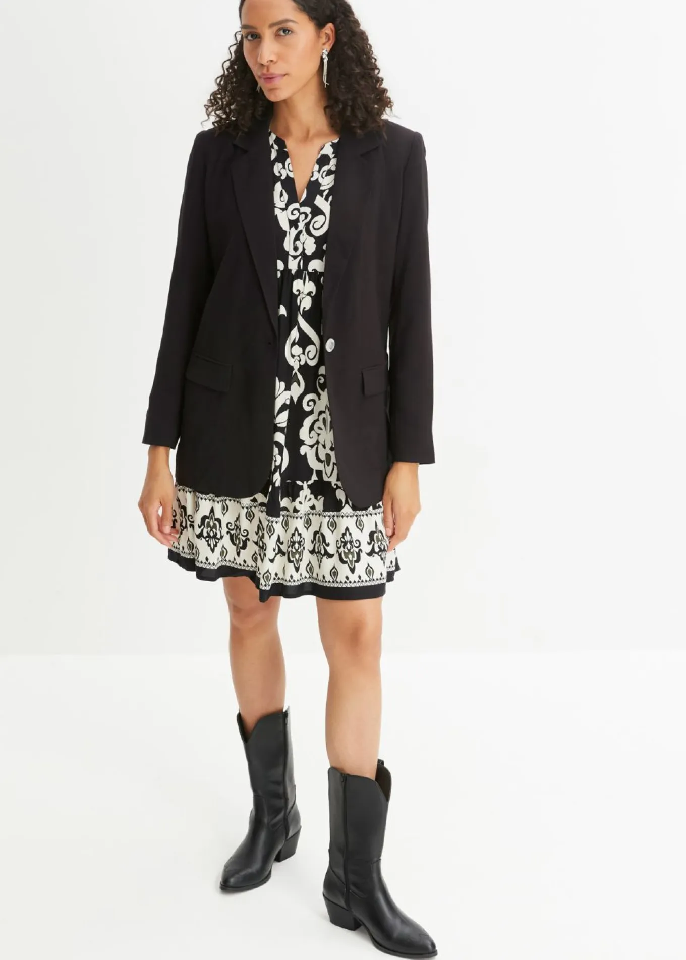 Vestido tipo túnica de viscosa fluida