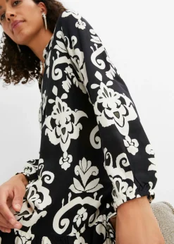 Vestido tipo túnica de viscosa fluida