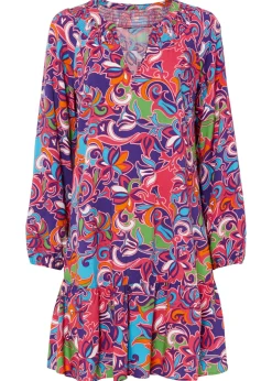 Vestido tipo túnica de viscosa fluida