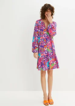 Vestido tipo túnica de viscosa fluida