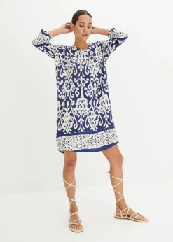 Vestido tipo túnica de viscosa fluida