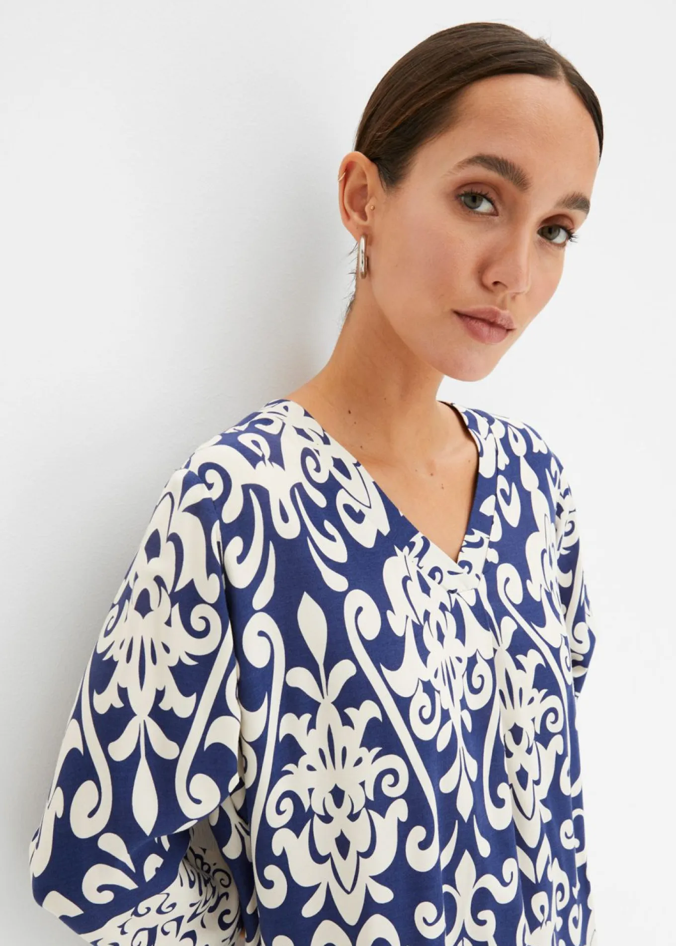 Vestido tipo túnica de viscosa fluida