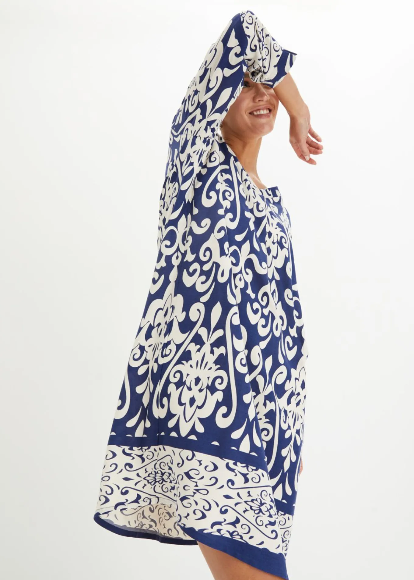 Vestido tipo túnica de viscosa fluida
