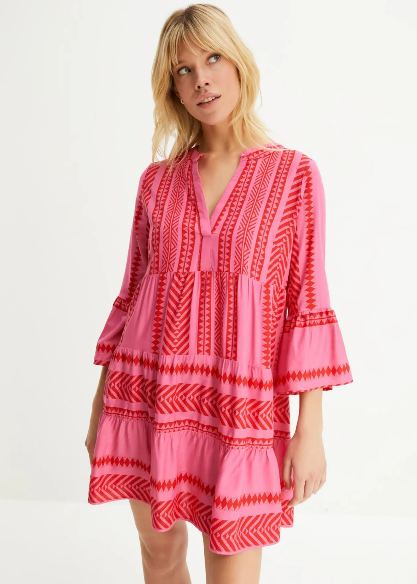 Vestido tipo túnica de viscosa fluida