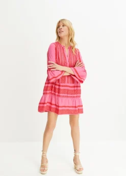 Vestido tipo túnica de viscosa fluida