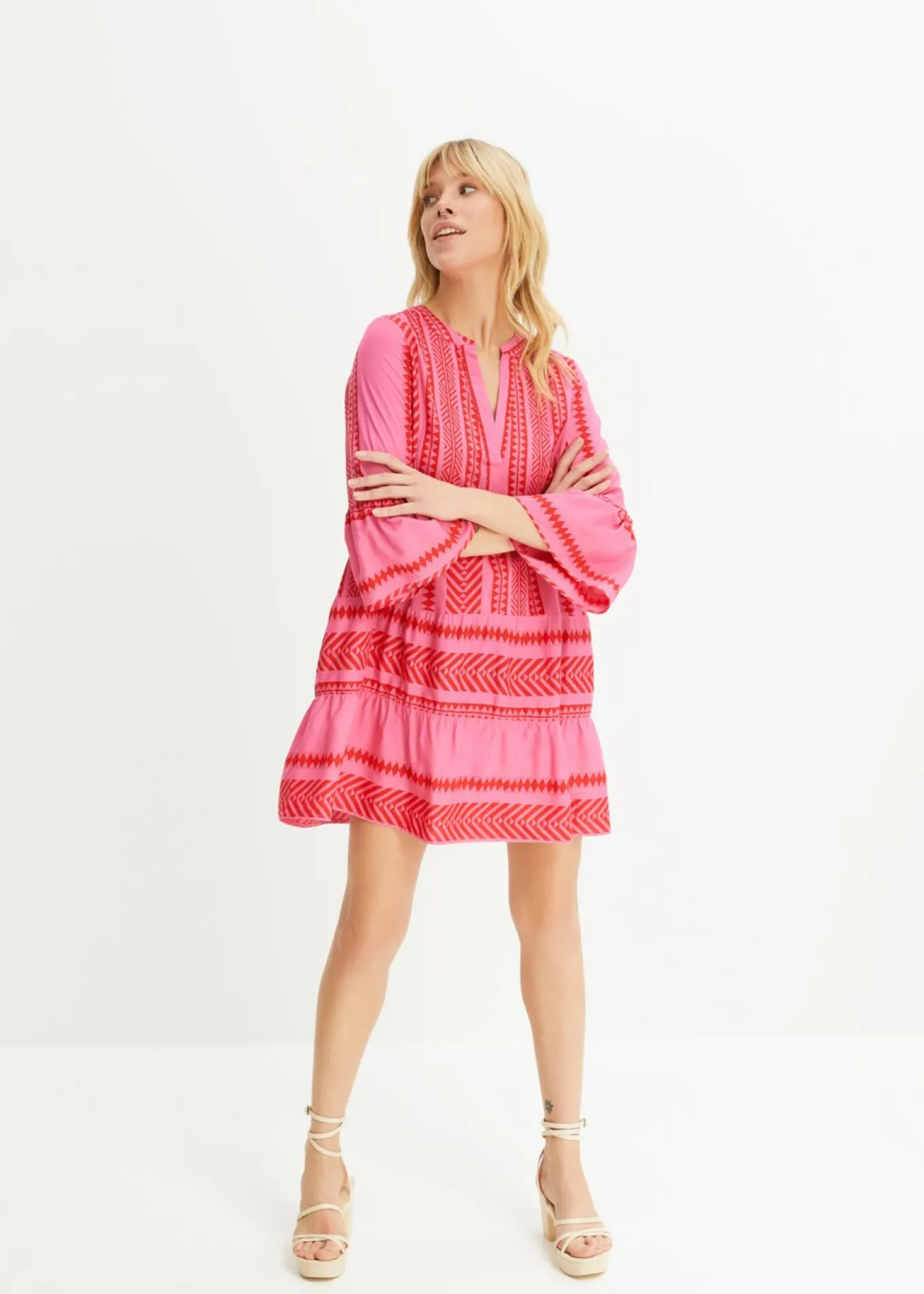 Vestido tipo túnica de viscosa fluida