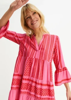 Vestido tipo túnica de viscosa fluida