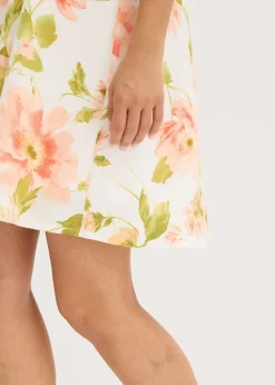 Vestido tipo túnica estampado de viscosa fluida