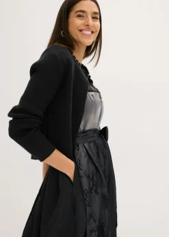 Vestido tirolés con terciopelo y largo midi (2 piezas)