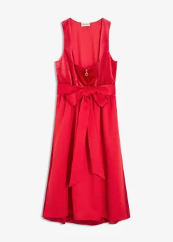 Vestido tirolés con terciopelo y largo midi (2 piezas)