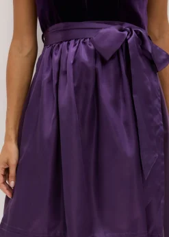 Vestido tirolés con terciopelo y largo midi (2 piezas)