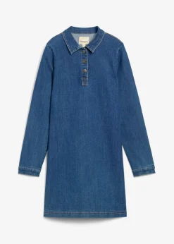 Vestido vaquero con corte en A con algodón orgánico