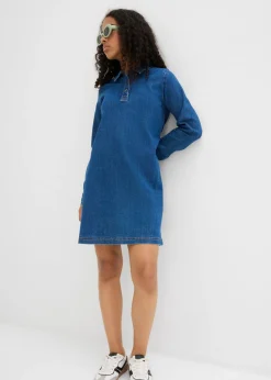 Vestido vaquero con corte en A con algodón orgánico