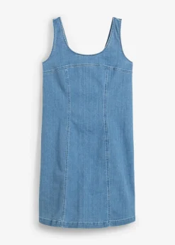 Vestido vaquero de algodón orgánico con elástico