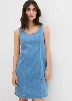Vestido vaquero de algodón orgánico con elástico
