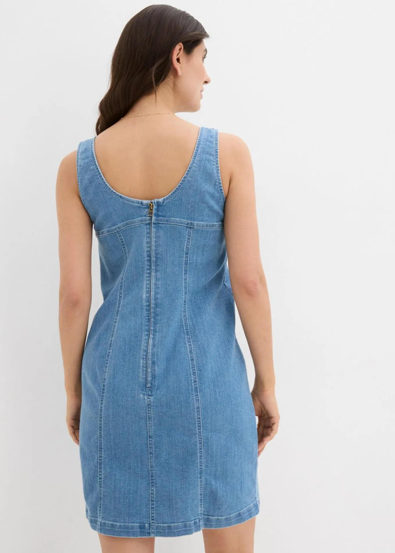 Vestido vaquero de algodón orgánico con elástico