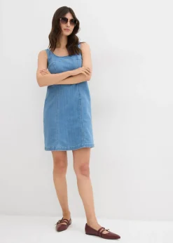 Vestido vaquero de algodón orgánico con elástico