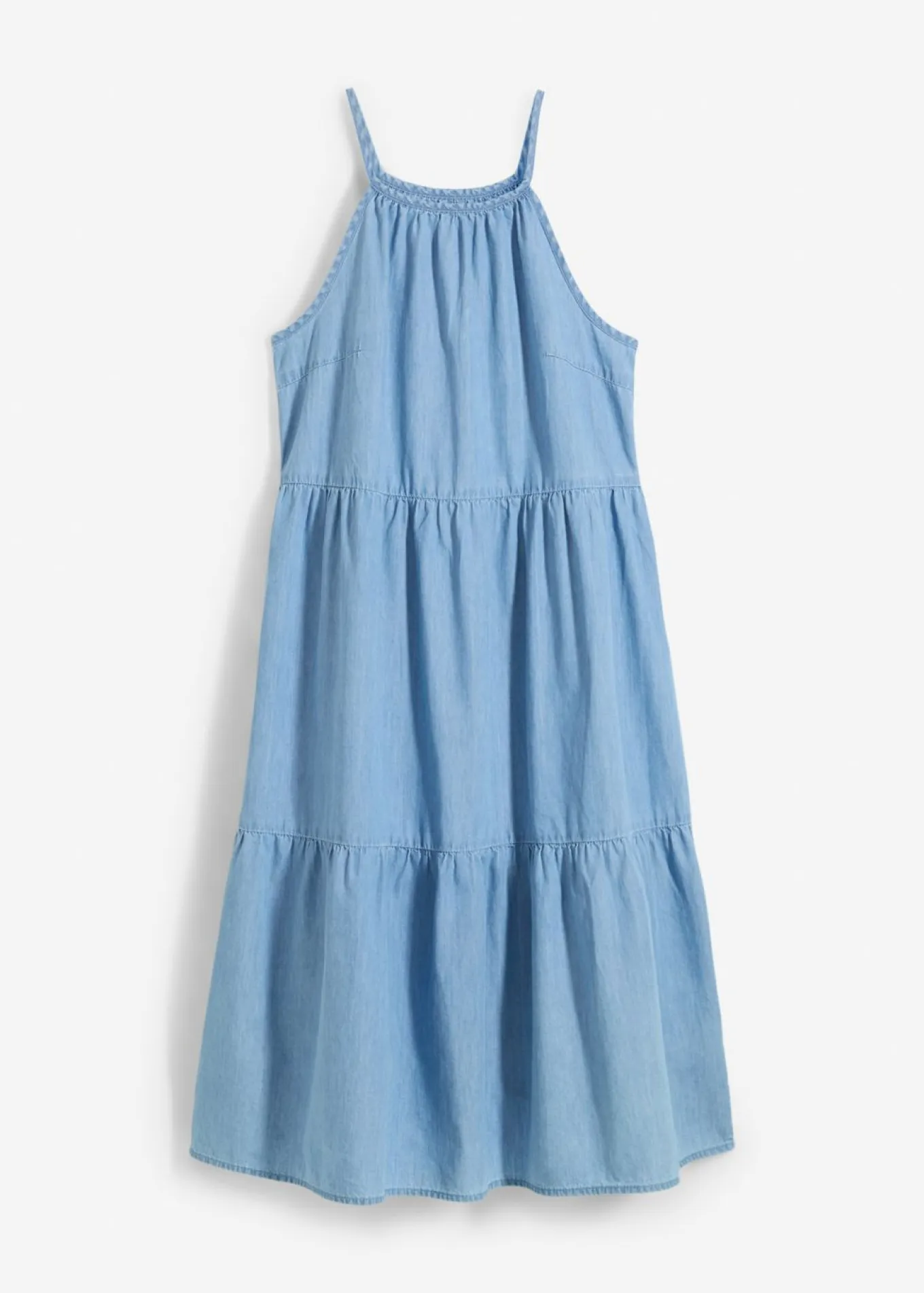 Vestido vaquero de algodón fluido
