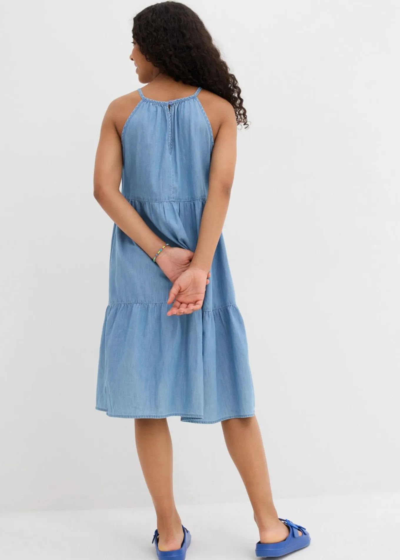 Vestido vaquero de algodón fluido