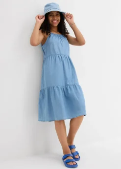 Vestido vaquero de algodón fluido