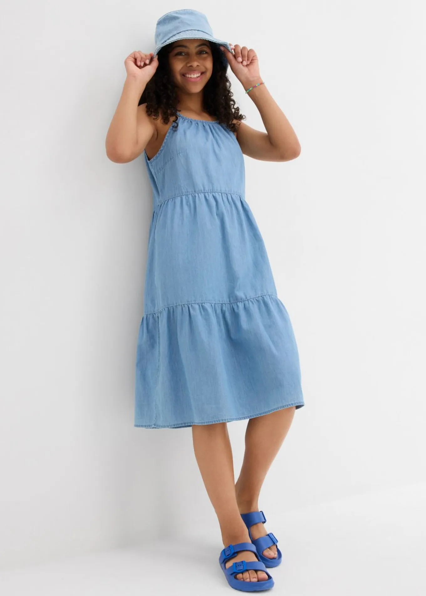 Vestido vaquero de algodón fluido