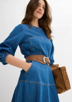 Vestido vaquero de algodón puro