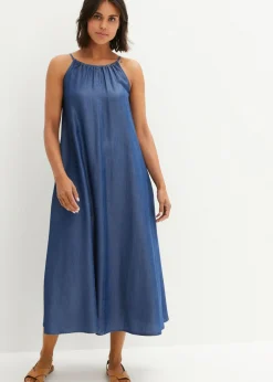 Vestido vaquero de lyocell fluido