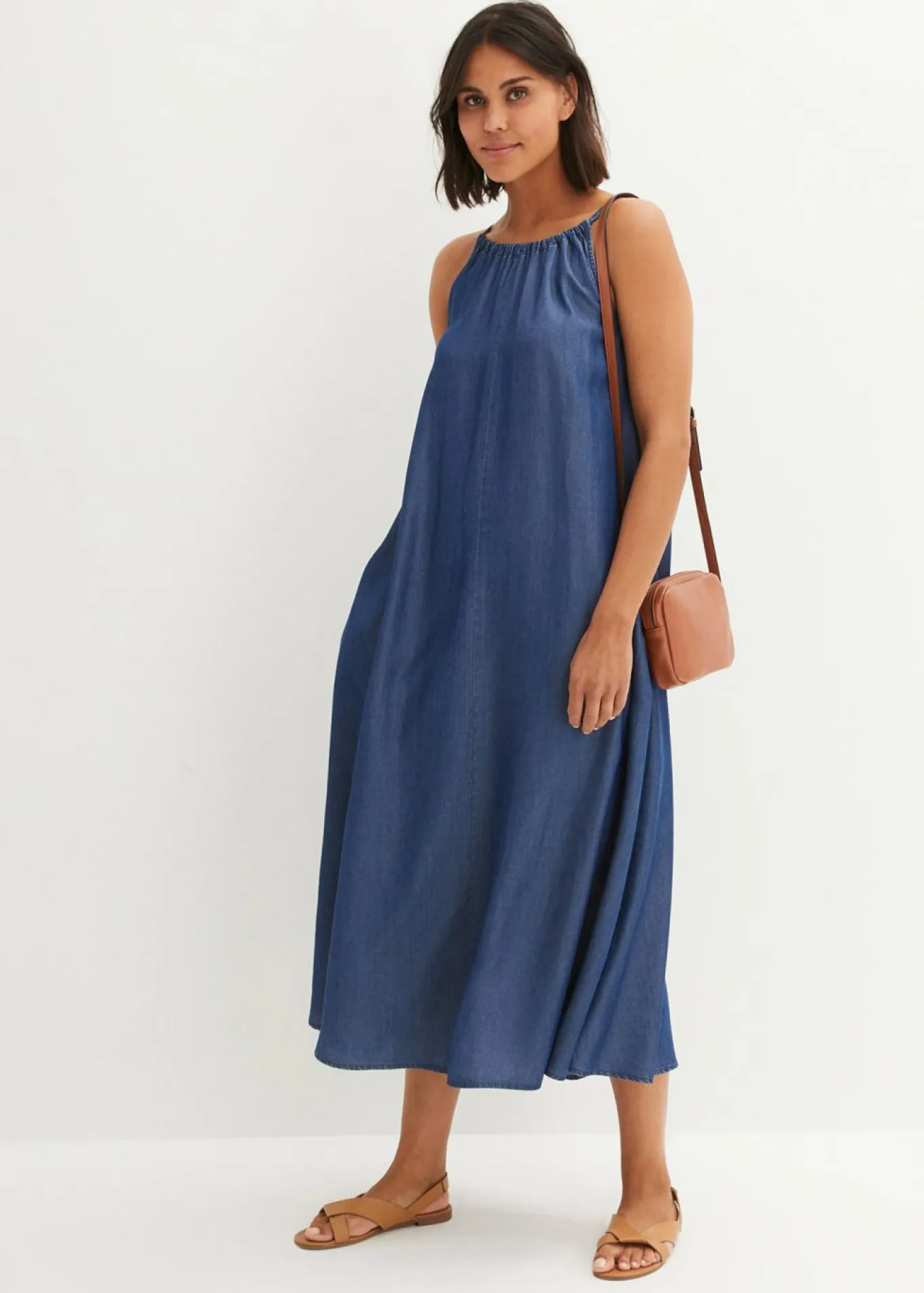 Vestido vaquero de lyocell fluido