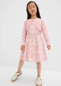 Vestido y bolero de algodón puro (conjunto de 2 piezas)