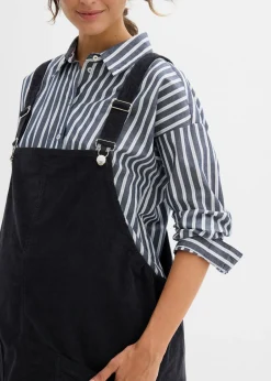 Vestido-peto premamá de pana de algodón elástico