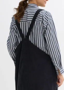 Vestido-peto premamá de pana de algodón elástico