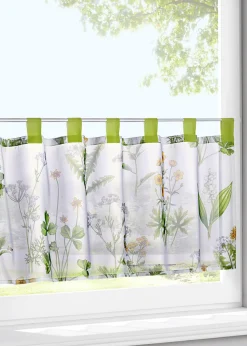 Visillo con estampado de plantas y poliéster reciclado