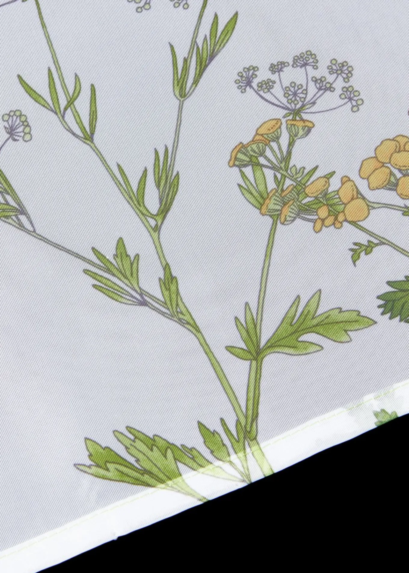 Visillo con estampado de plantas y poliéster reciclado