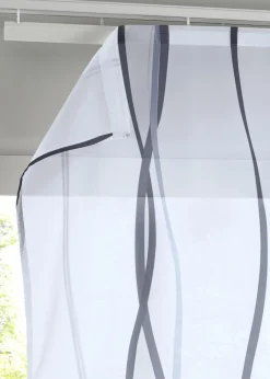 Visillo transparente con estampado de ondas (juego de 2 piezas)