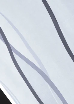 Visillo transparente con estampado de ondas (juego de 2 piezas)