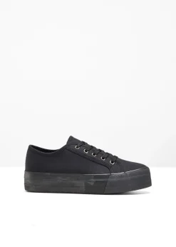 Zapatillas con plataforma de lona de algodón