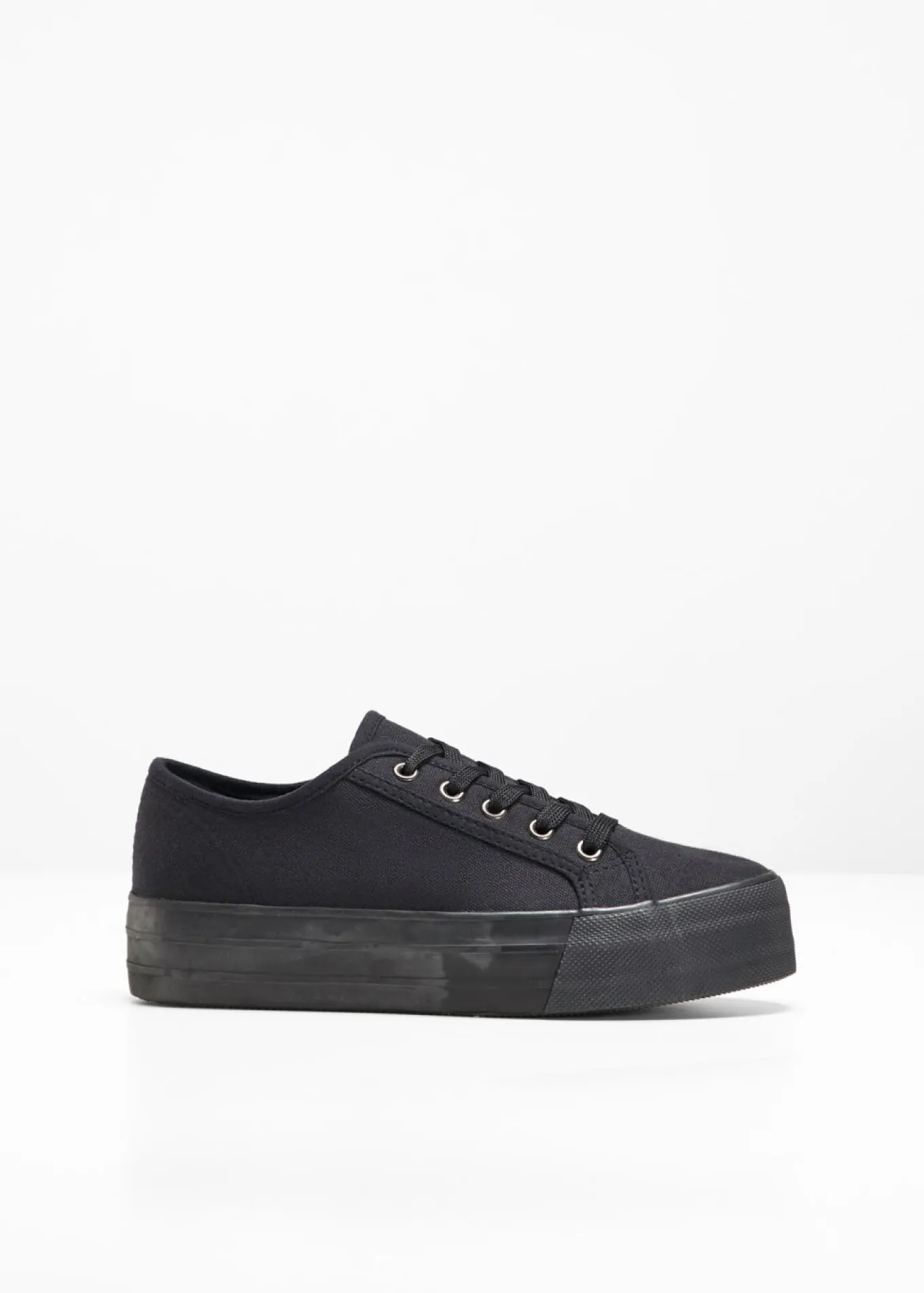 Zapatillas con plataforma de lona de algodón