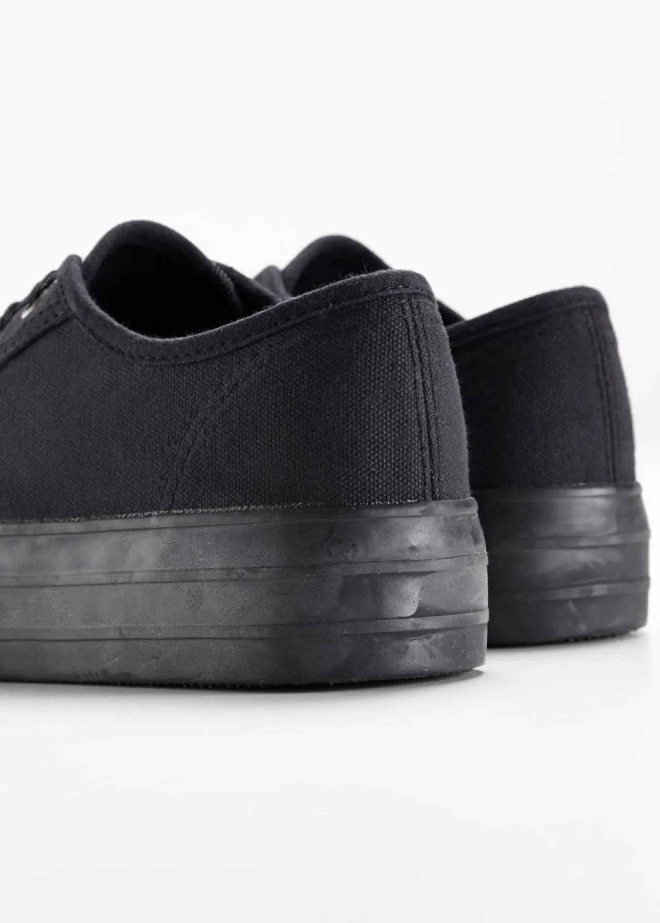 Zapatillas con plataforma de lona de algodón